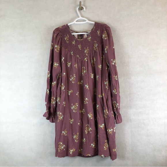 a new day Mauve Floral Long Sleeve Dress - Picture 3 of 11